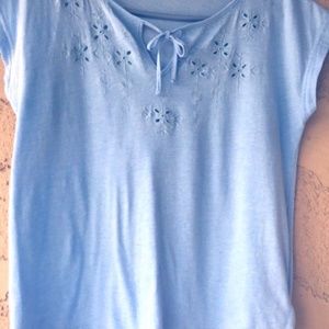 light blue cotton top